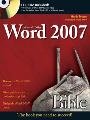 cover image of Microsoft Word 2007 Bible